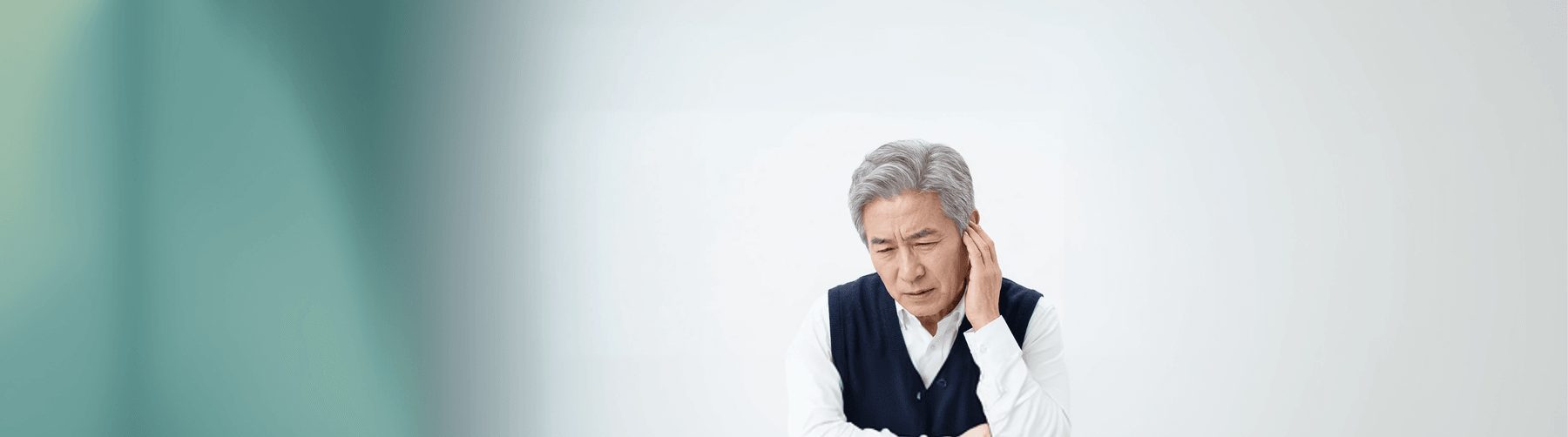 청각장애진단 센터 메인 비주얼, 청각장애로 불편한 60대 할아버지