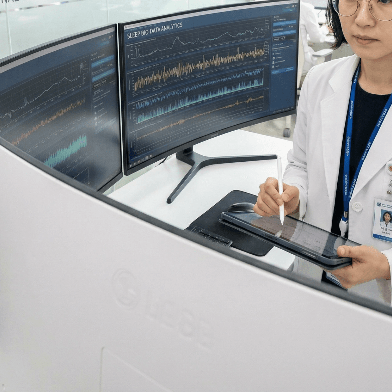 수면다원검사 데이터를 분석하는 전문의