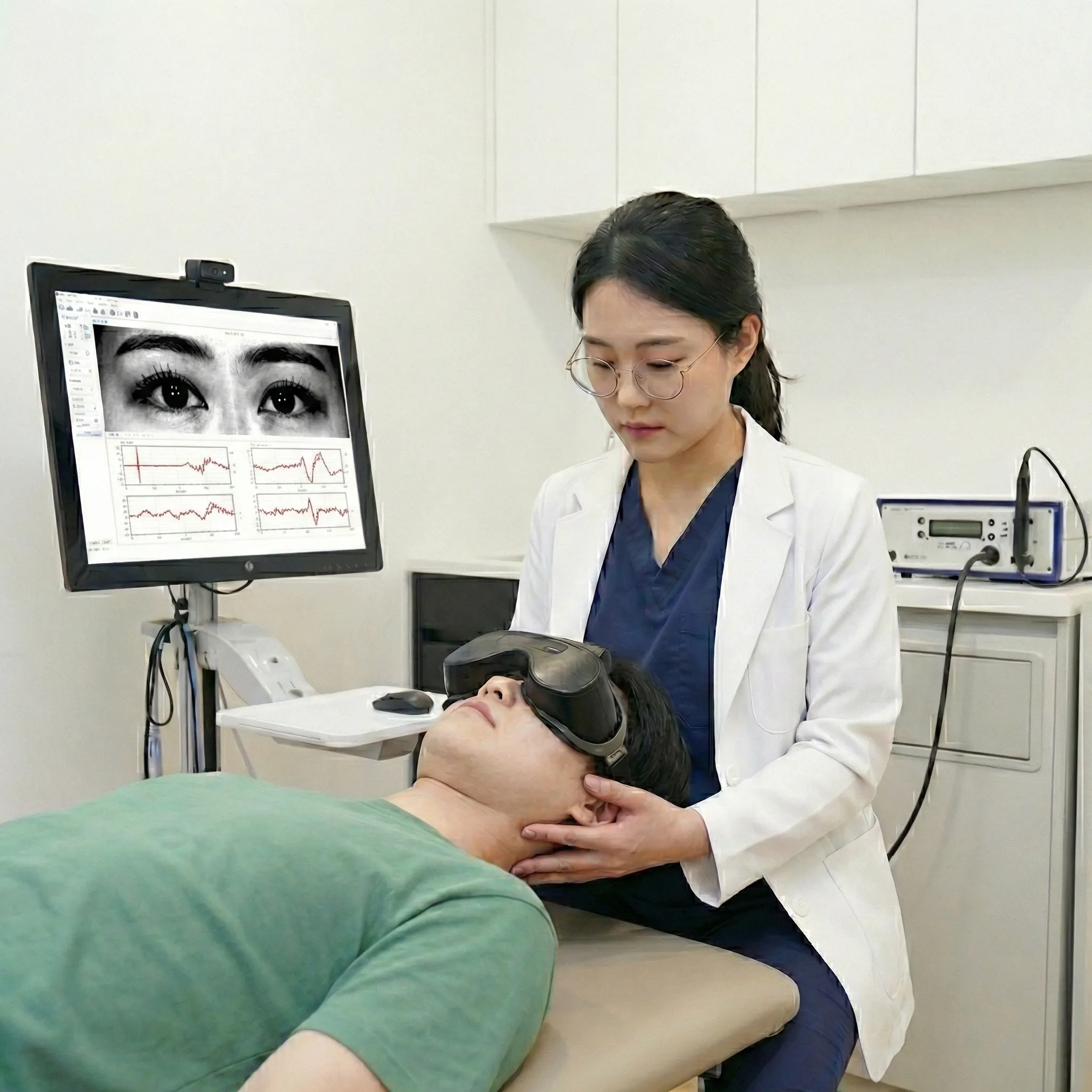 전문의가 검사 결과를 확인하는 모습
