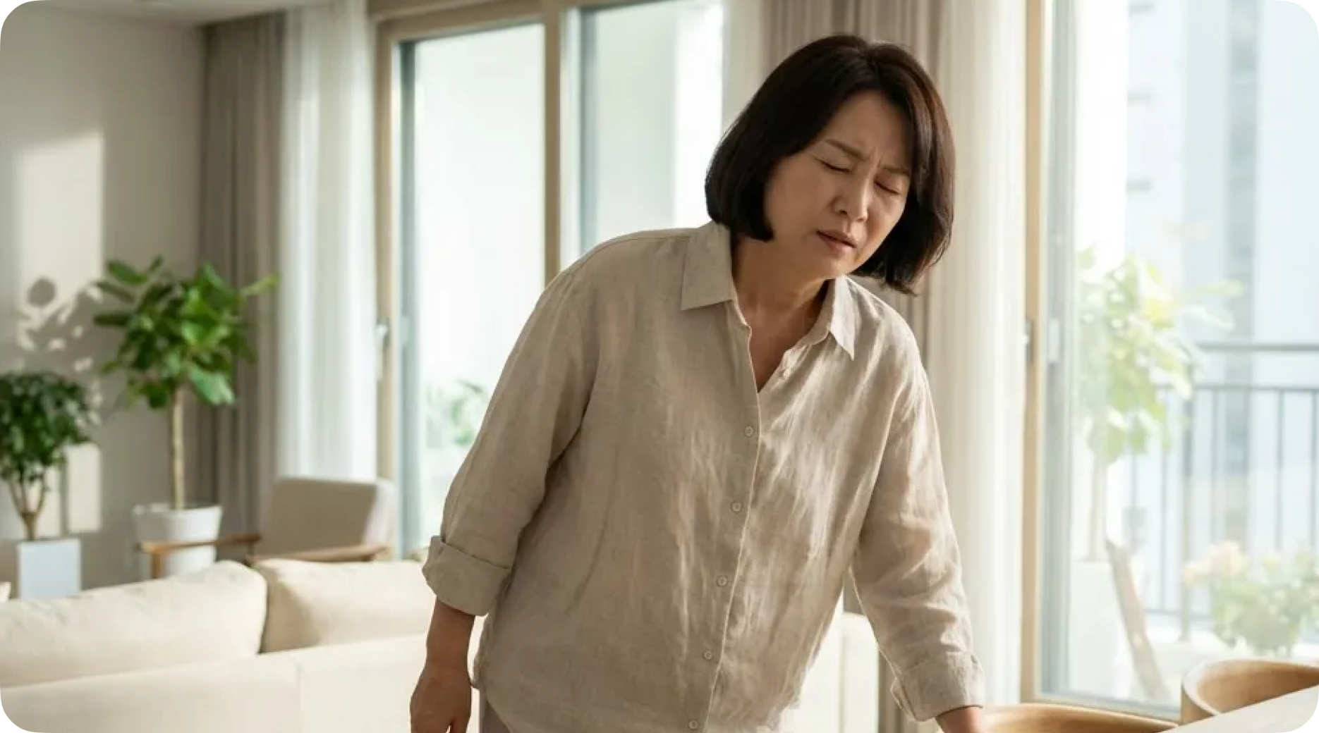 어지럼증으로 힘들어하는 환자