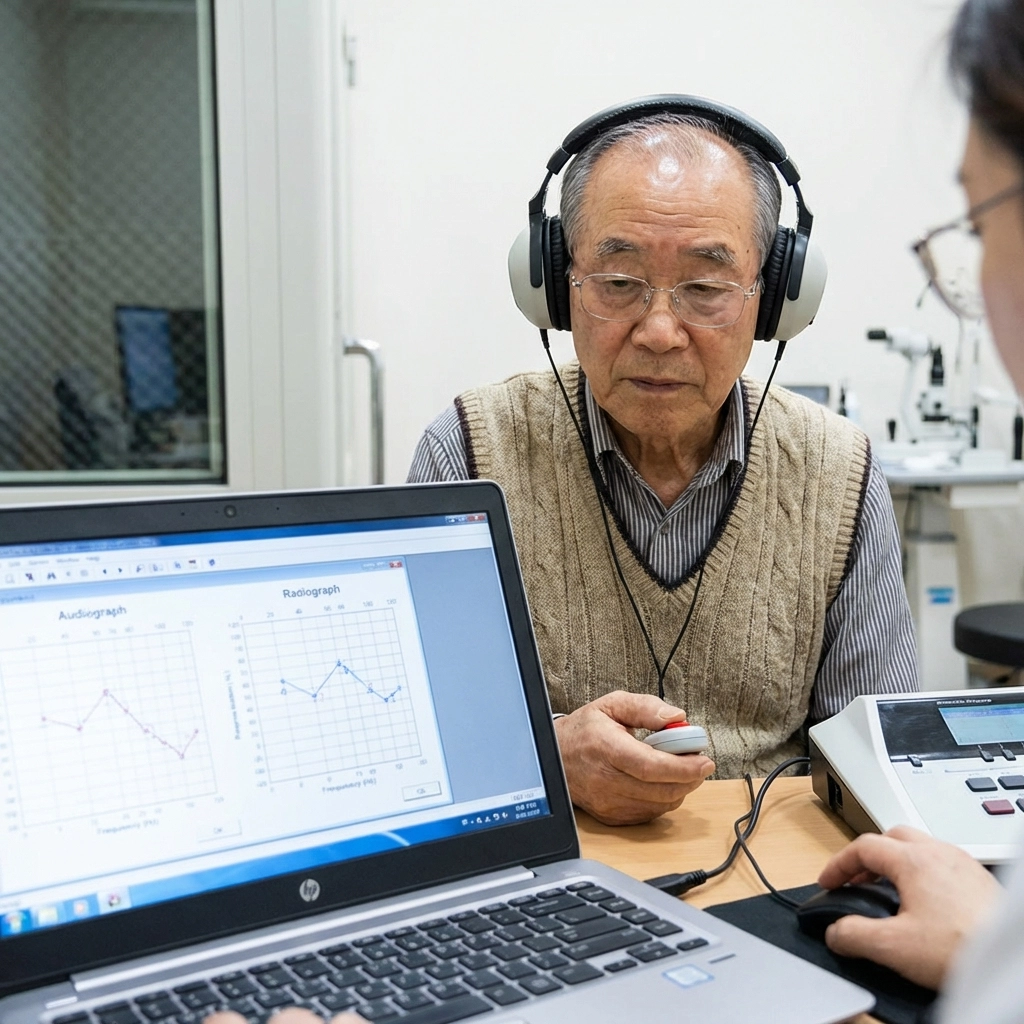 청각장애진단 1단계 전문검사 안내(청력검사 진행)