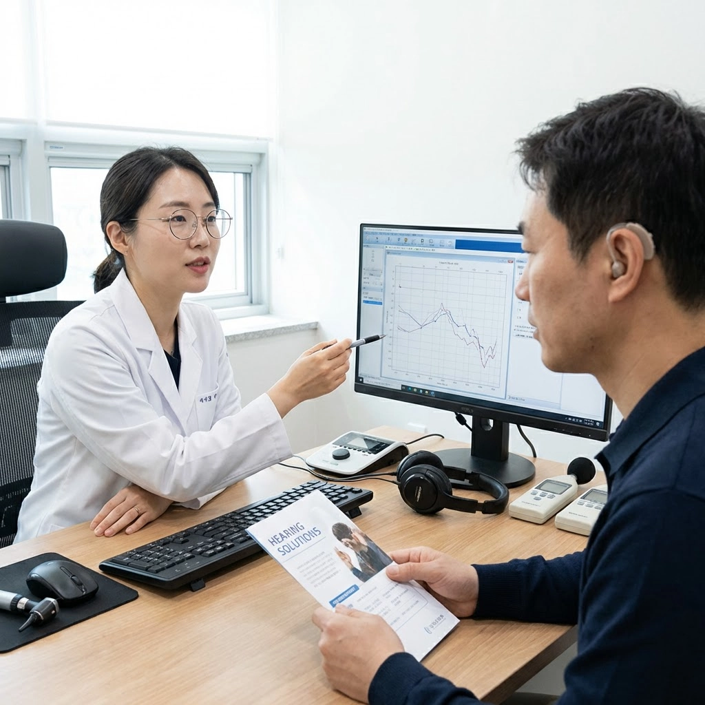 난청·이명 재활을 위한 청능 재활 프로그램 진행 장면