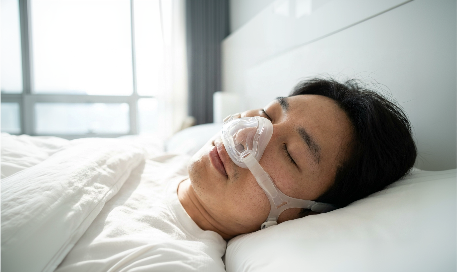 양압기를 착용한 환자