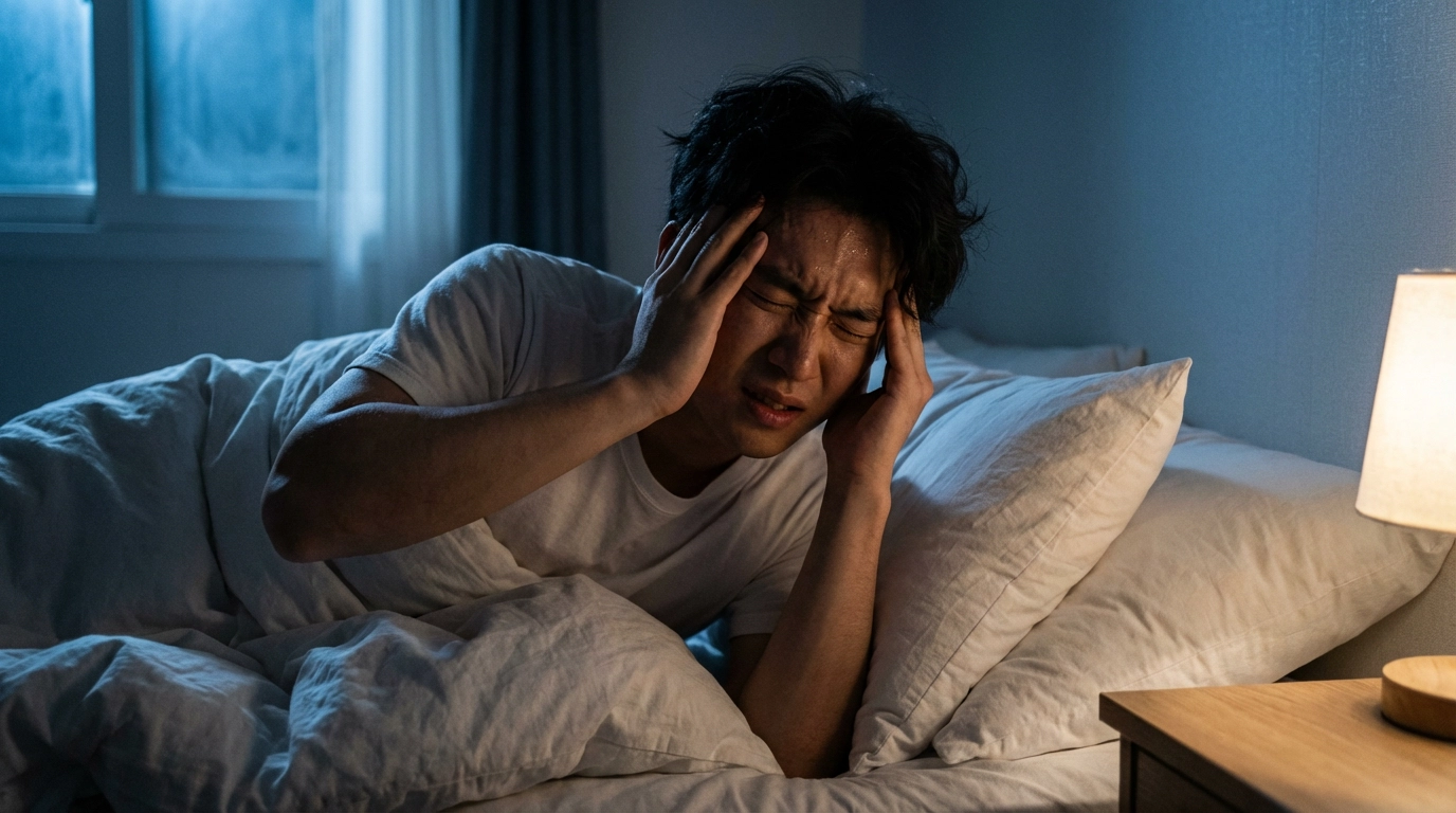 불면증으로 잠들지 못하는 환자