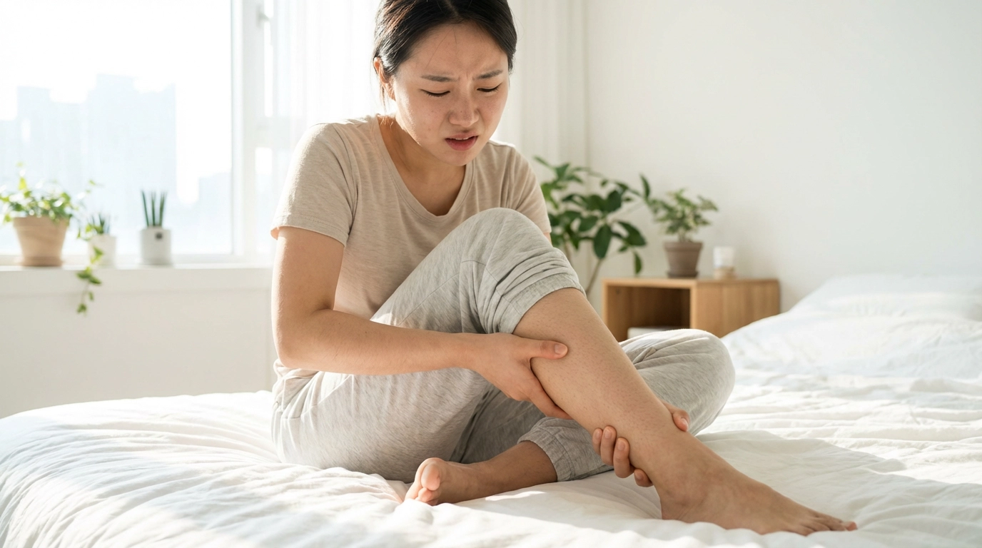 하지불안증후군으로 잠을 못 이루는 환자