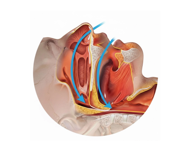 코골이 기도 단면 일러스트