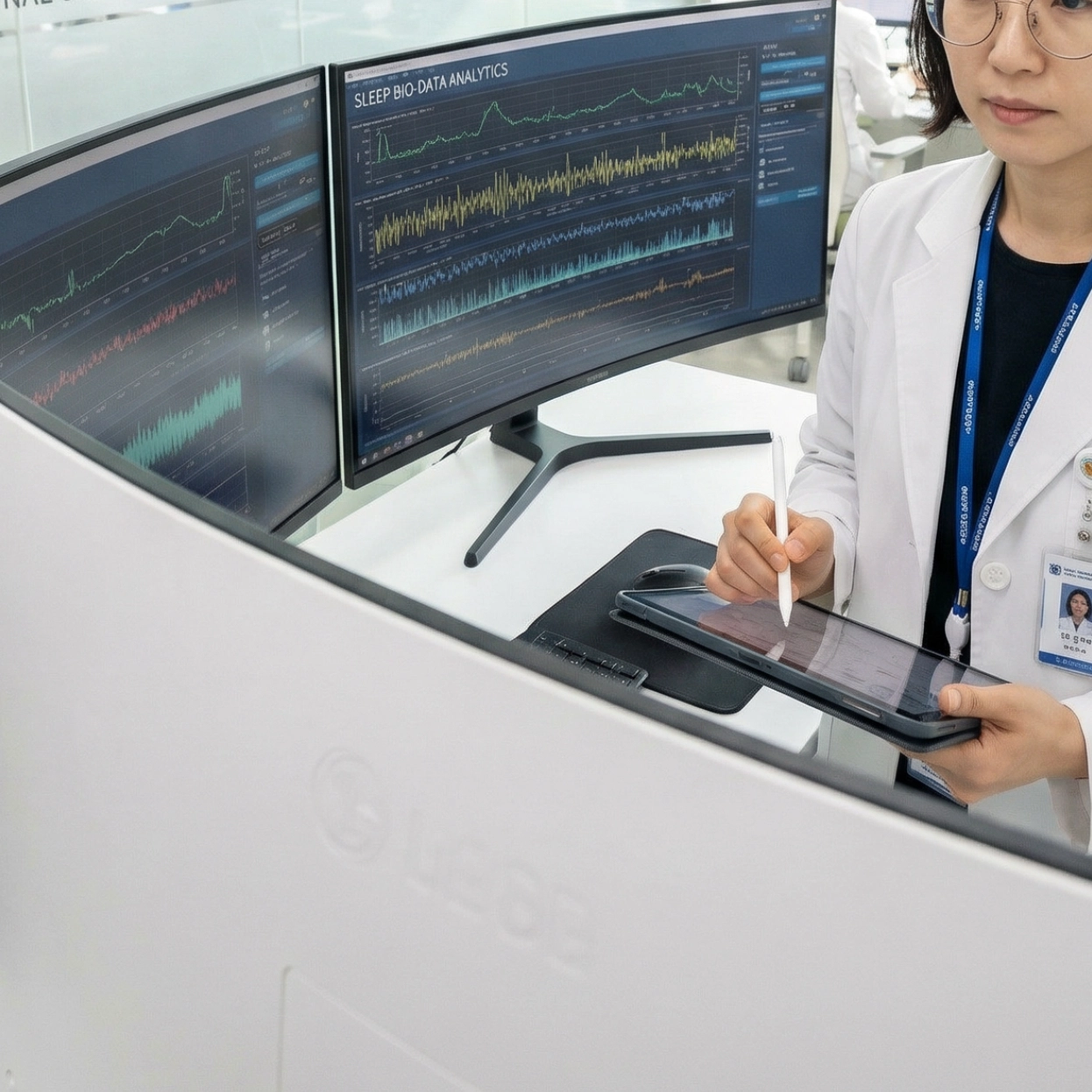 수면다원검사 데이터를 분석하는 전문의