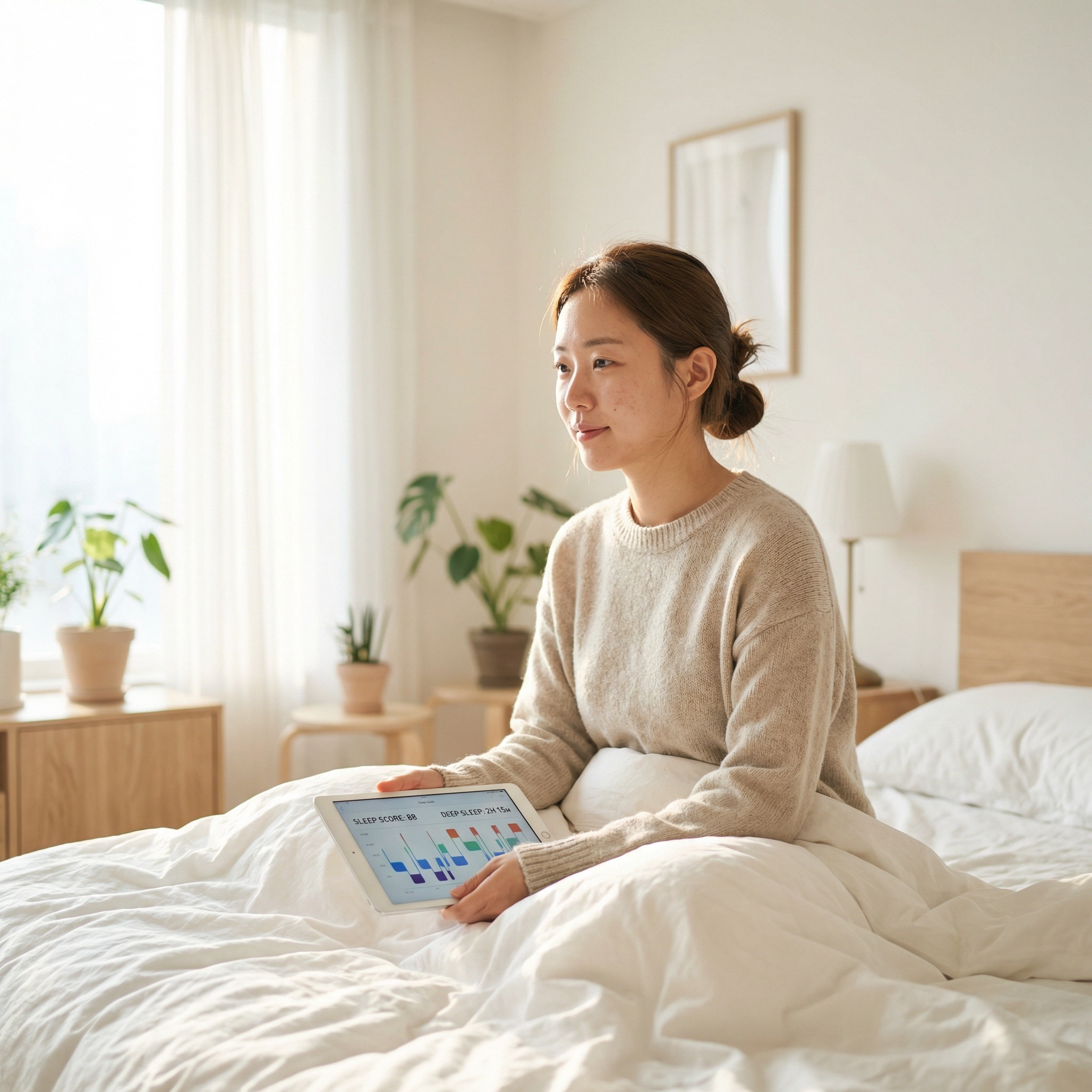 안정적인 수면을 유지하는 환자